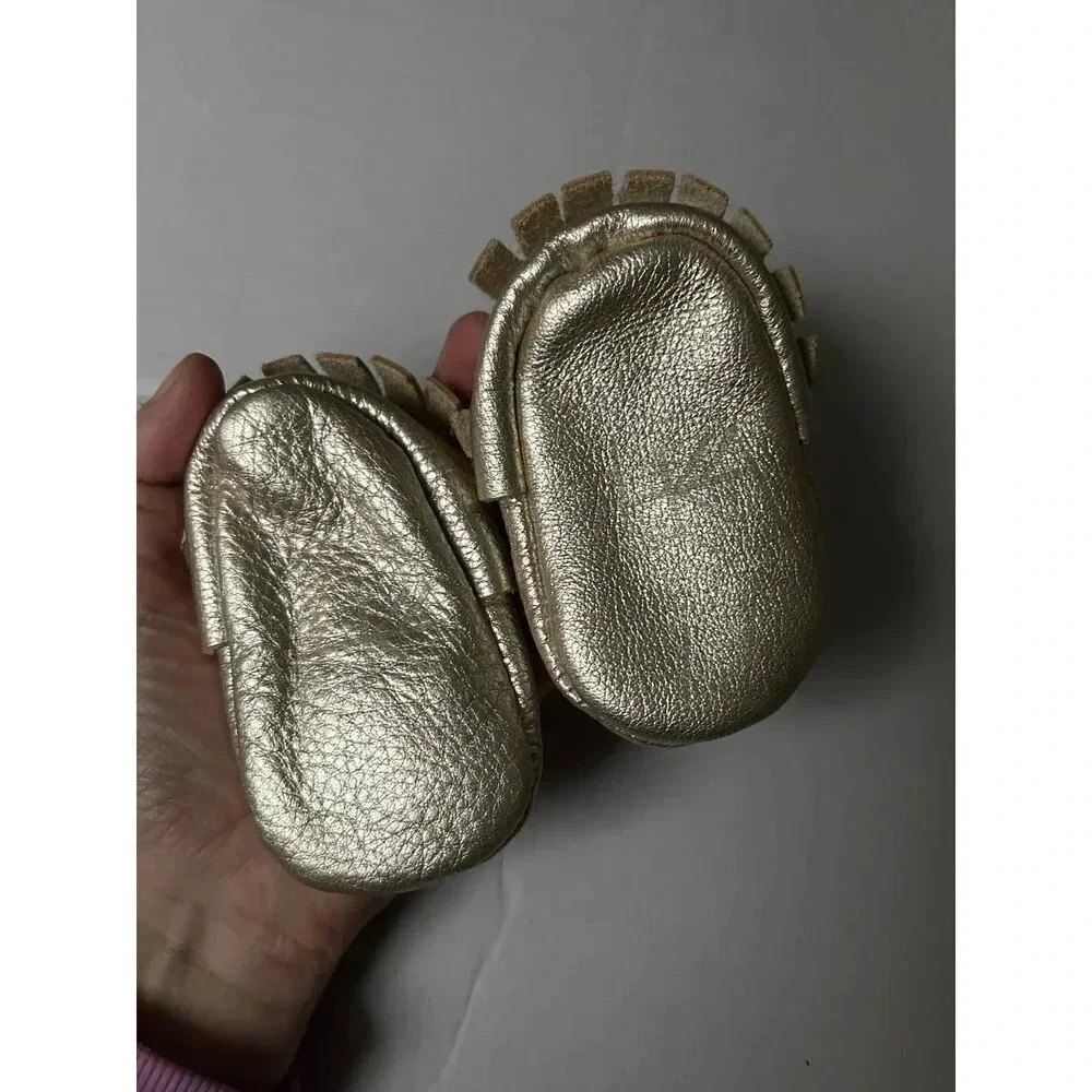 Freshly Picked Gold Moccasins Baby Shoes size 1